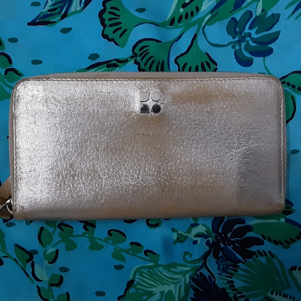 Silver Kate Spafe Metallic Wallet
